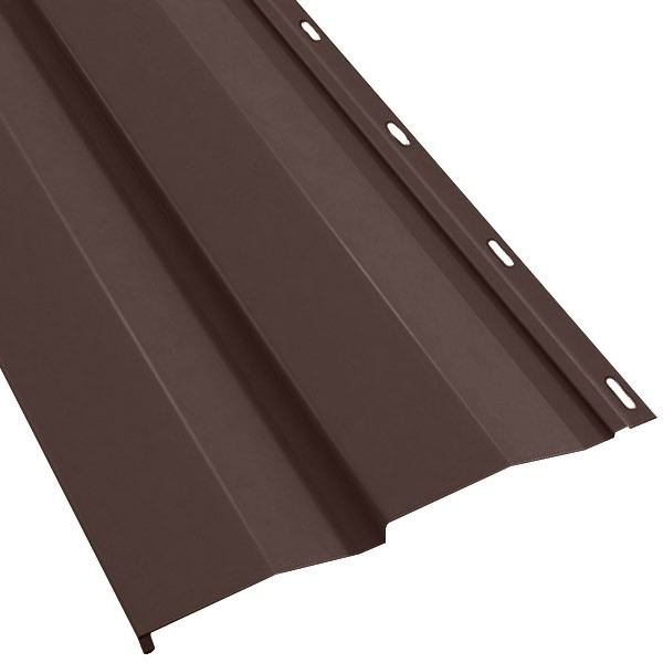 Металлосайдинг Корабельная доска в пленке (270/235) 0,4 полиэстер RAL 8017 (шоколадно-коричневый)