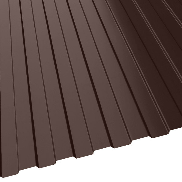 Профнастил МП-10 (1200/1100) 0,65 полиэстер RAL 8017 (шоколадно-коричневый)