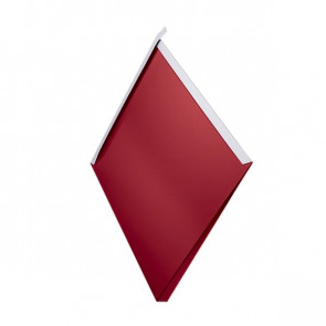 Декоративная панель «Металлошашка» (354/354) полиэстер 0,45 RAL 3003 (рубиново-красный)