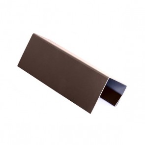 J – профиль для БЛОК ХАУСА двойного, 2 м, полиэстер, RAL 8017 (шоколадно-коричневый)