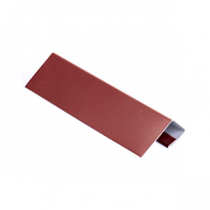 J – профиль для металлосайдинга, 1,25 м, полиэстер, RAL 3011 (коричнево-красный)