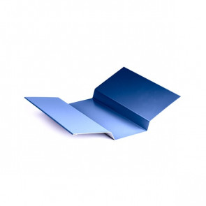 Накладка ендовы фигурная (80*70*80), 1,25 м, полиэстер RAL 5005 (сигнальный синий)