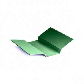 Накладка ендовы фигурная (80*70*80), 1,25 м, полиэстер RAL 6002 (лиственно-зеленый)