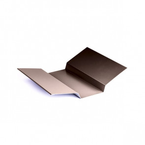 Накладка ендовы фигурная (80*70*80), 1,25 м, полиэстер RAL 8017 (шоколадно-коричневый)
