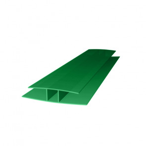 Профиль соединительный HP (6000*6) цвет зеленый (Поликарбонат)