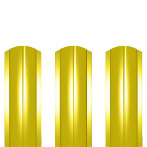 Штакетник металлический ШМ-114 (фигурный) 0,4 полиэстер RAL 1018 (цинково-желтый)