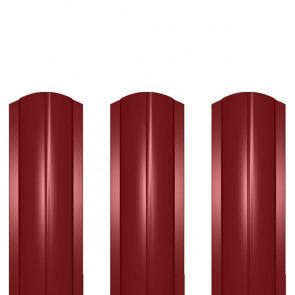 Штакетник металлический ШМ-114 (фигурный) 0,4 полиэстер RAL 3003 (рубиново-красный)