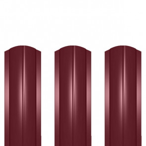 Штакетник металлический ШМ-114 (фигурный) 0,4 полиэстер RAL 3005 (винно-красный)