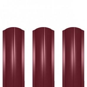Штакетник металлический ШМ-114 (фигурный) стальной бархат 0,5 RAL 3005 (винно-красный)