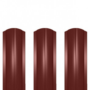 Штакетник металлический ШМ-114 (фигурный) 0,45 полиэстер RAL 3009 (красная окись)