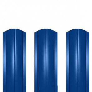 Штакетник металлический ШМ-114 (фигурный) 0,4 полиэстер RAL 5005 (сигнальный синий)
