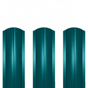 Штакетник металлический ШМ-114 (фигурный) 0,45 полиэстер RAL 5021 (водная синь)