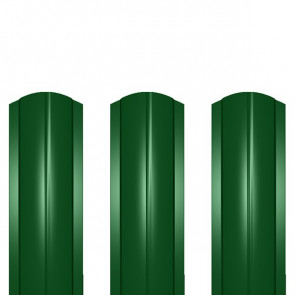 Штакетник металлический ШМ-114 (фигурный) 0,4 полиэстер RAL 6002 (лиственно-зеленый)