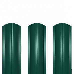 Штакетник металлический ШМ-114 (фигурный) 0,4 полиэстер RAL 6005 (зеленый мох)