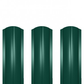 Штакетник металлический ШМ-114 (фигурный) 0,5 полиэстер RAL 6005-6005 (зеленый мох) (Штакетник)