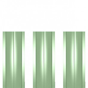 Штакетник металлический ШМ-114 (прямой) 0,5 полиэстер RAL 6019 (бело-зеленый)