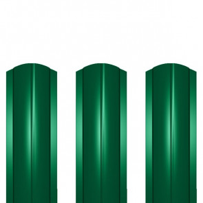Штакетник металлический ШМ-114 (фигурный) 0,45 полиэстер RAL 6029 (мятно-зеленый)