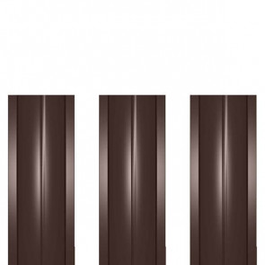 Штакетник металлический ШМ-114 (прямой) стальной бархат 0,5 RAL 8017 (шоколадно-коричневый)
