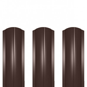 Штакетник металлический ШМ-114 (фигурный) 0,4 полиэстер RAL 8017 (шоколадно-коричневый)