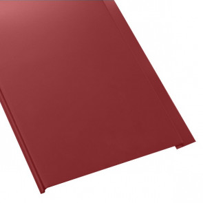 Металлосайдинг Универсальный (вертикальный) в пленке (275/245) 0,4 полиэстер RAL 3003 (рубиново-красный)