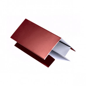 Внешний угол сложный для металлосайдинга, 1,25 м, полиэстер, RAL 3011 (коричнево-красный)