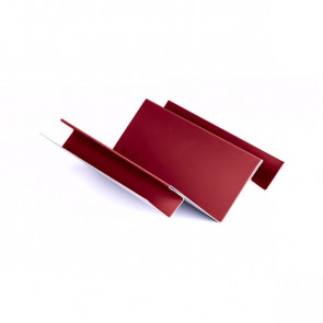 Внутренний угол сложный для металлосайдинга, 1,25 м, полиэстер, RAL 3003 (рубиново-красный)