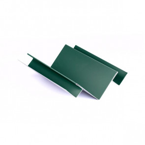 Внутренний угол сложный для металлосайдинга, 1,25 м, полиэстер, RAL 6005 (зеленый мох)