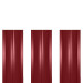 Штакетник металлический ШМ-114 (прямой) 0,45 полиэстер RAL 3003 (рубиново-красный)