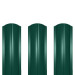 Штакетник металлический ШМ-114 (фигурный) 0,5 полиэстер RAL 6005-6005 (зеленый мох) (Штакетник)