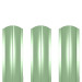 Штакетник металлический ШМ-114 (фигурный) 0,4 полиэстер RAL 6019 (бело-зеленый)
