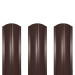 Штакетник металлический ШМ-114 (фигурный) 0,47 полиэстер RAL 8017-8017 (шоколадно-коричневый)