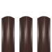 Штакетник металлический ШМ-114 (фигурный) матовый 0,5 RAL 8017 (шоколадно-коричневый)
