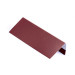 Стартовая (завершающая) планка для БЛОК ХАУСА двойного, 1,25 м, стальной бархат, RAL 3005 (винно-красный)