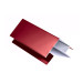 Внешний угол сложный для БЛОК ХАУСА двойного, 1,25 м, полиэстер, RAL 3003 (рубиново-красный)