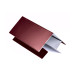 Внешний угол сложный для металлосайдинга, 1,25 м, полиэстер, RAL 3005 (винно-красный)