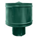 Зонт с ветрозащитой (дефлектором) на круглую трубу RAL 6005 (зеленый мох) D=100-500